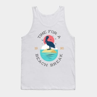 Summer Beach Coastal Ocean Nautical Pelican Tank Top